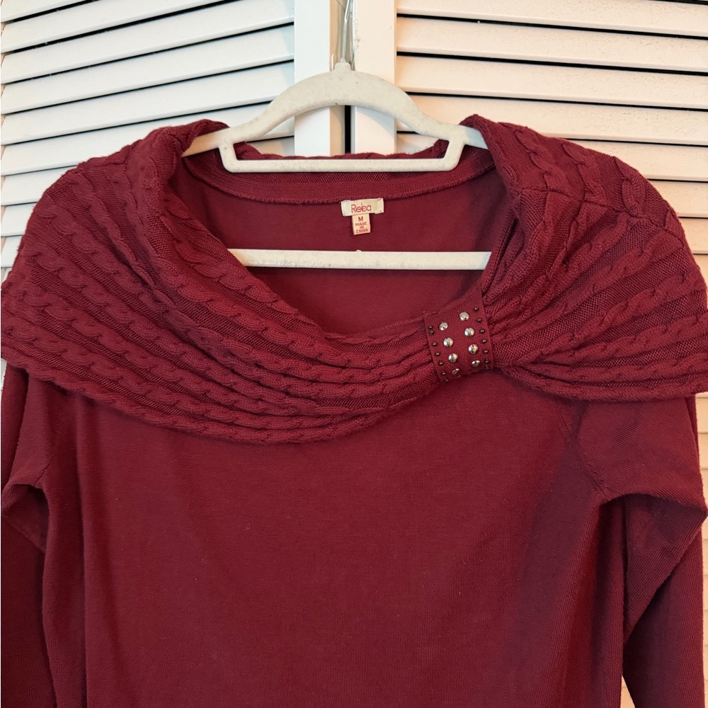 Reba McEntire Black Sweater with embellishment Size M